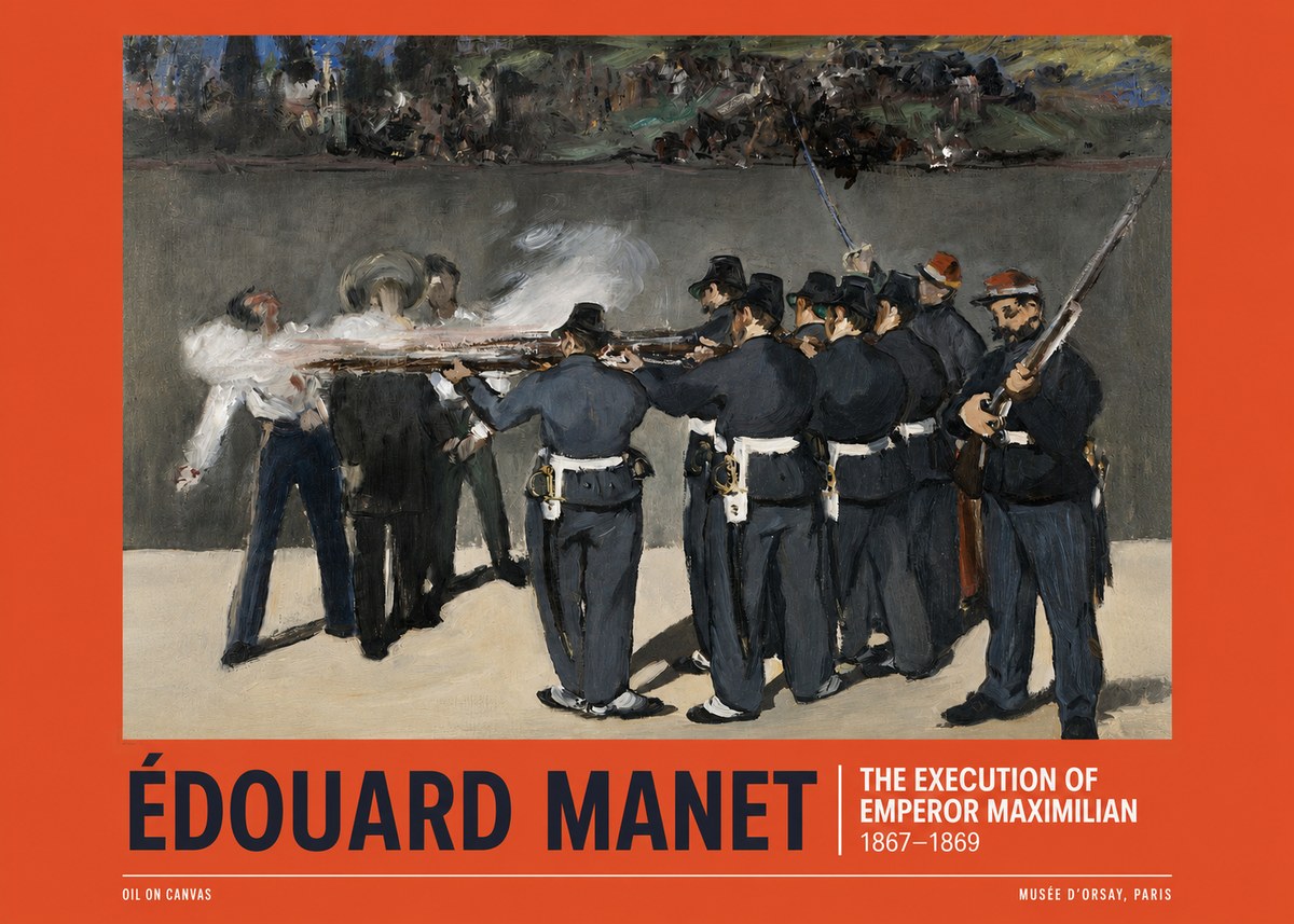 Édouard Manet The Execution of Emperor Maximilian No6 - Poster