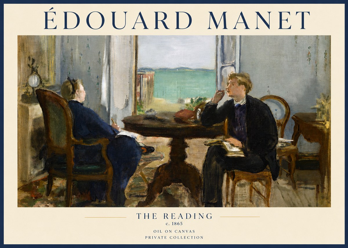 Édouard Manet The Reading No3 - Poster