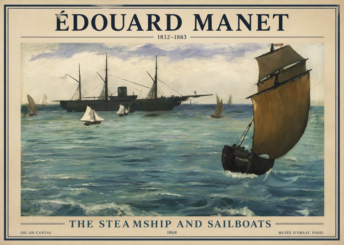 Édouard Manet At Sea No2 - Poster