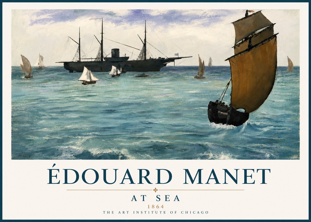 Édouard Manet At Sea No5 - Poster