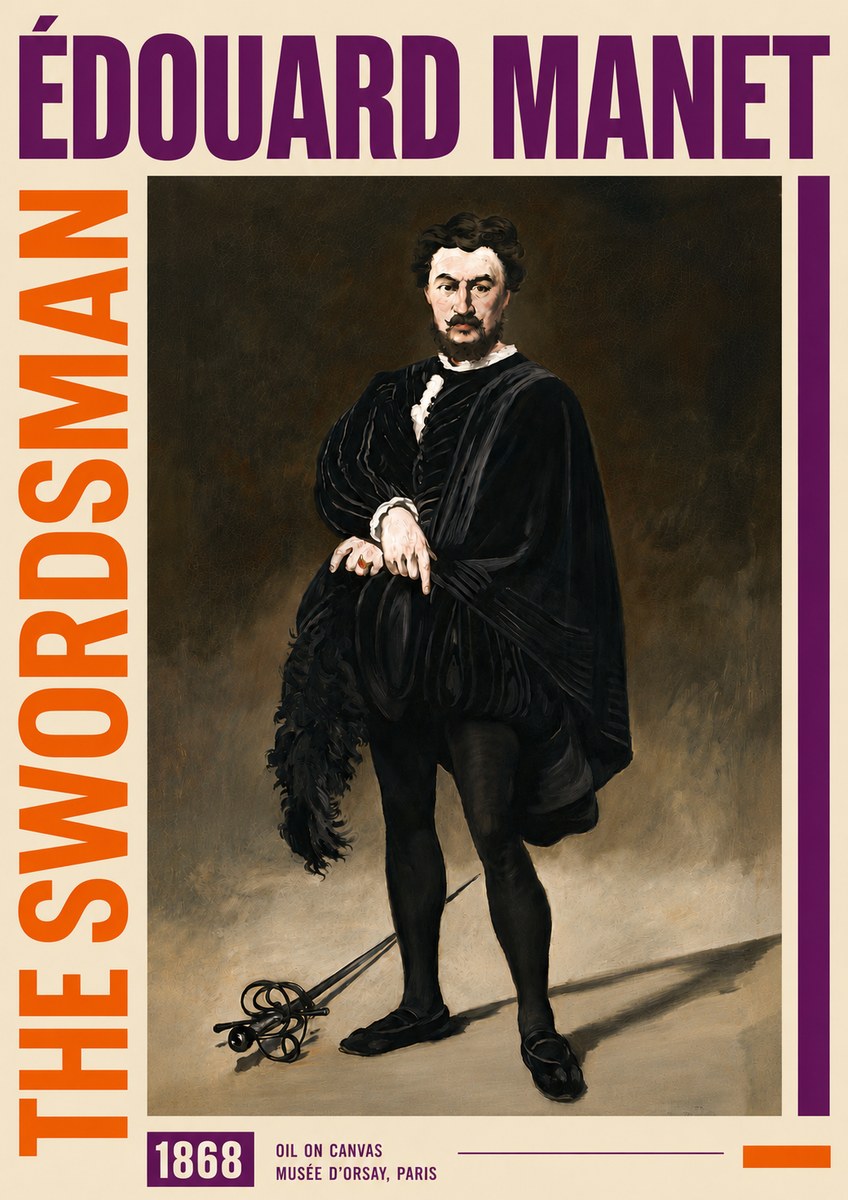 Édouard Manet The Swordsman No6 - Poster