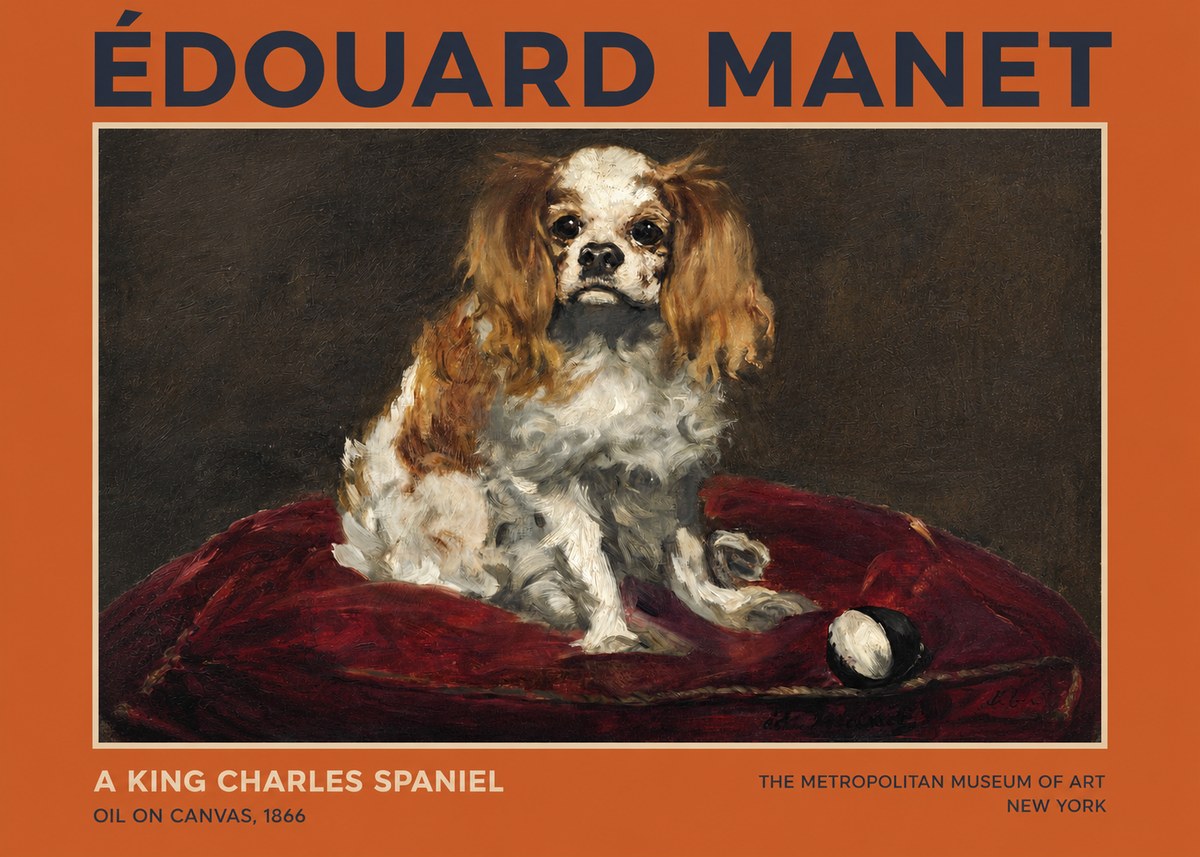 Édouard Manet A King Charles Spaniel No2 - Poster