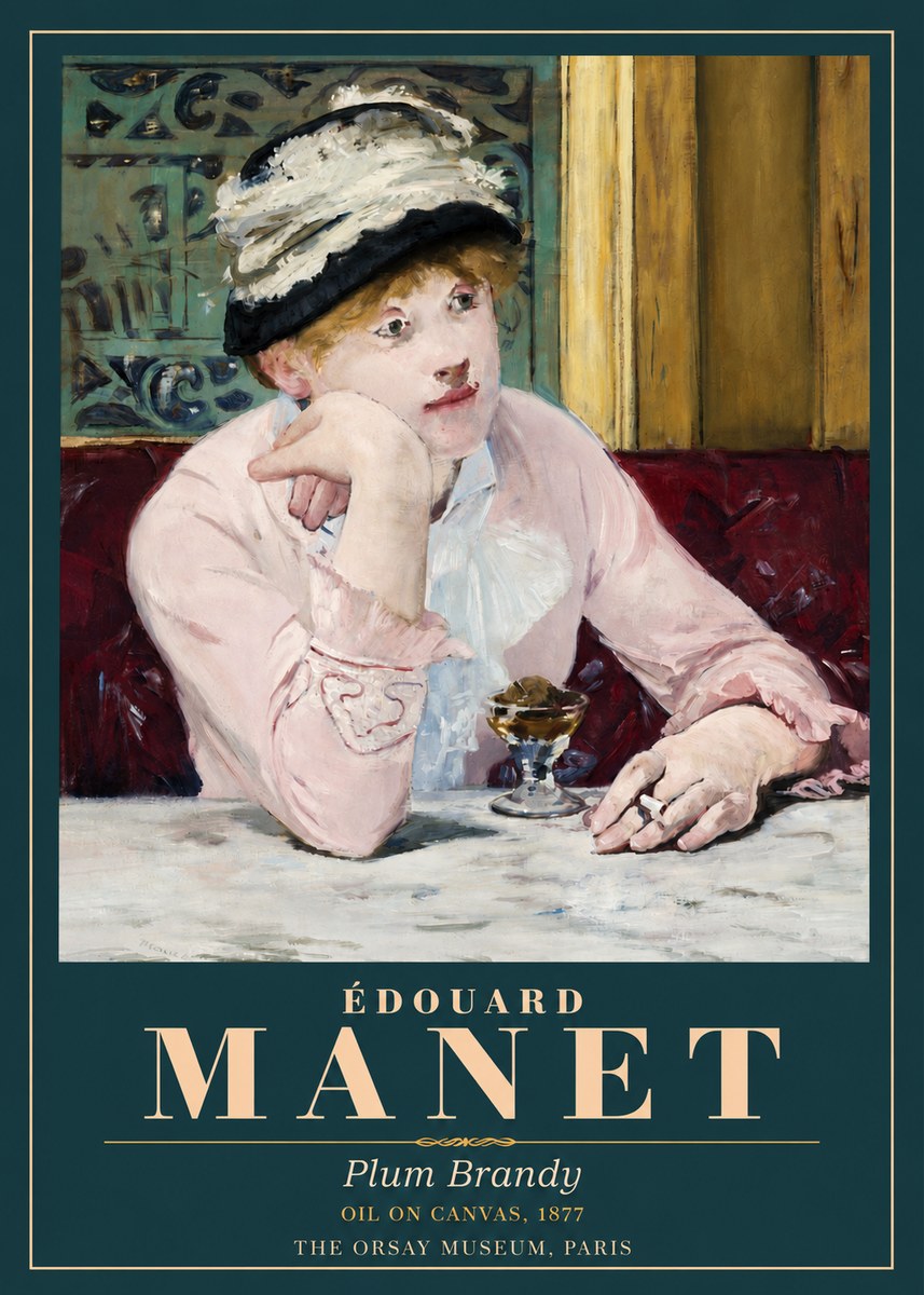 Édouard Manet Plum Brandy No3 - Poster