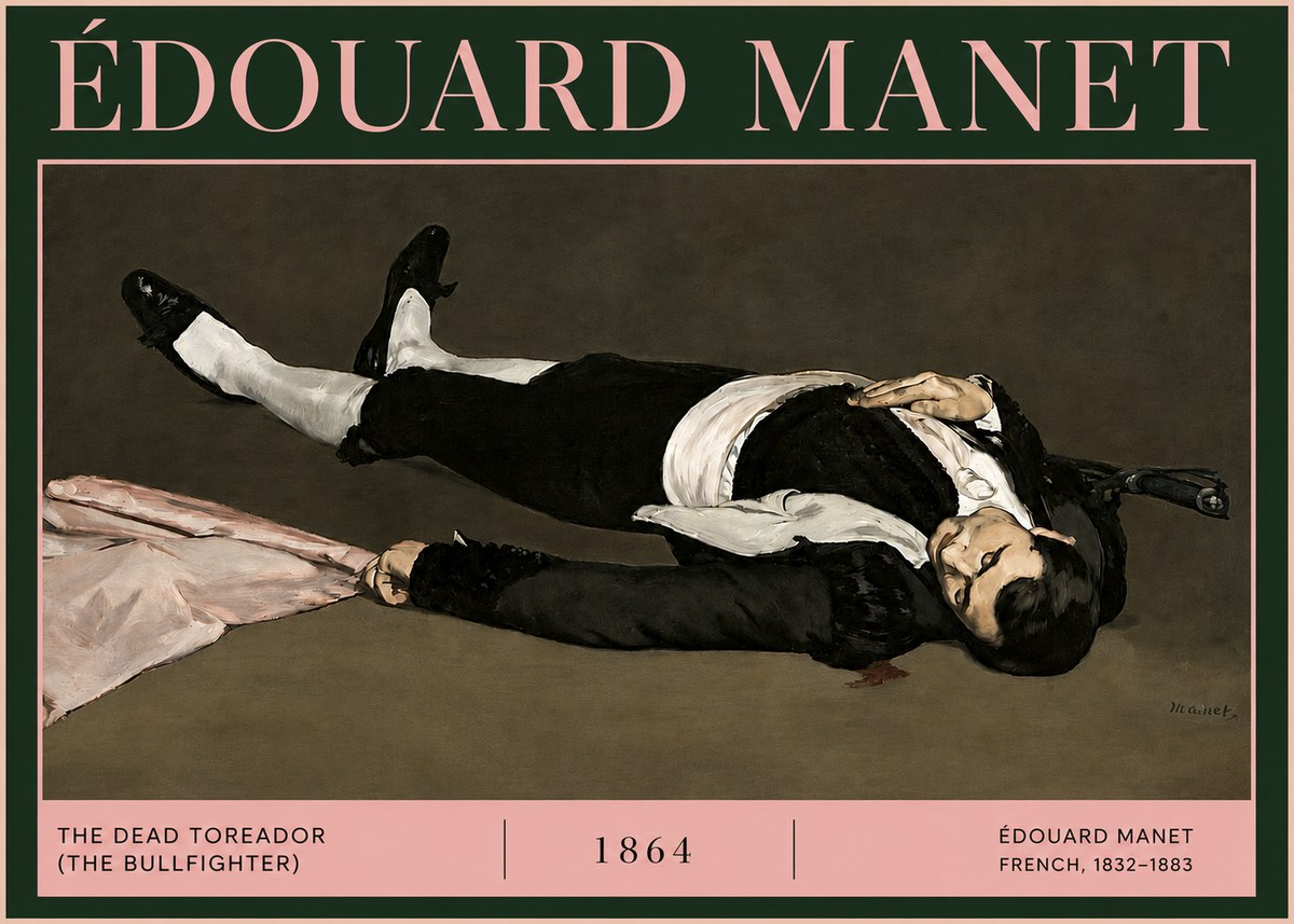 Édouard Manet The Dead Toreador (the Bullfighter) No4 - Poster