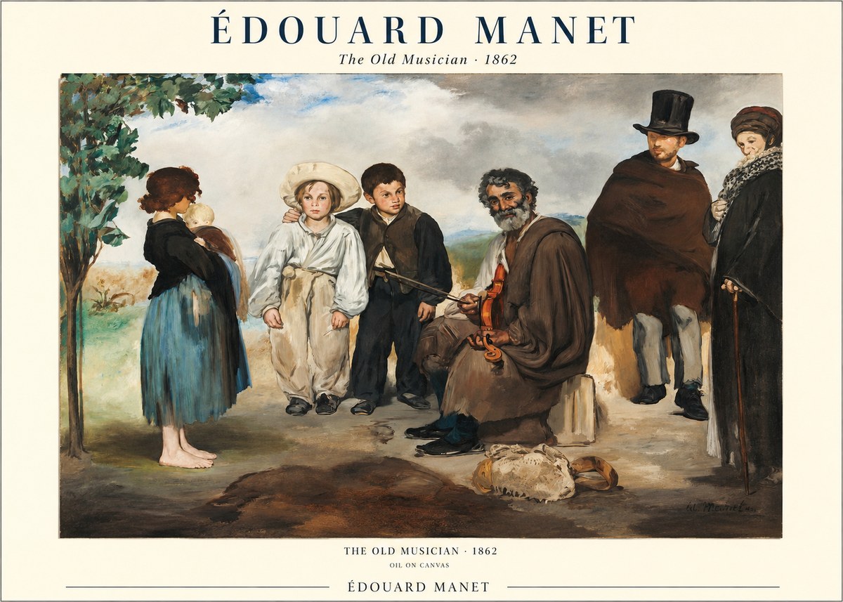 Édouard Manet The Old Musician - 1862 No1 - Poster