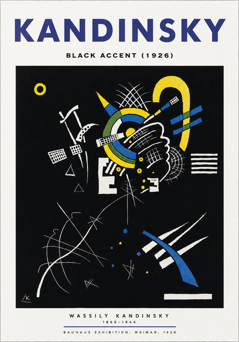 Kandinsky Black Accent (1926) No4 - Poster
