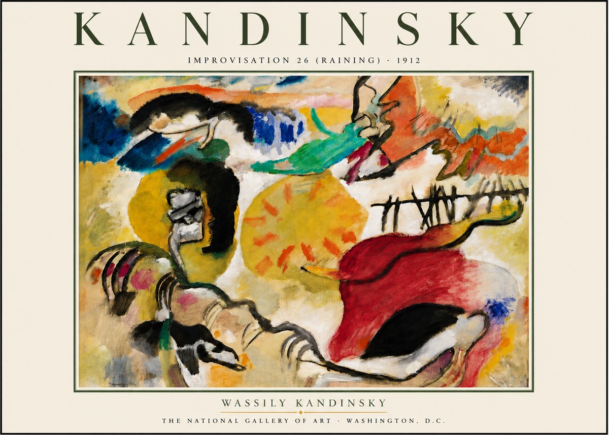 Kandinsky Improvisation 26 (Raining) No6 - Poster