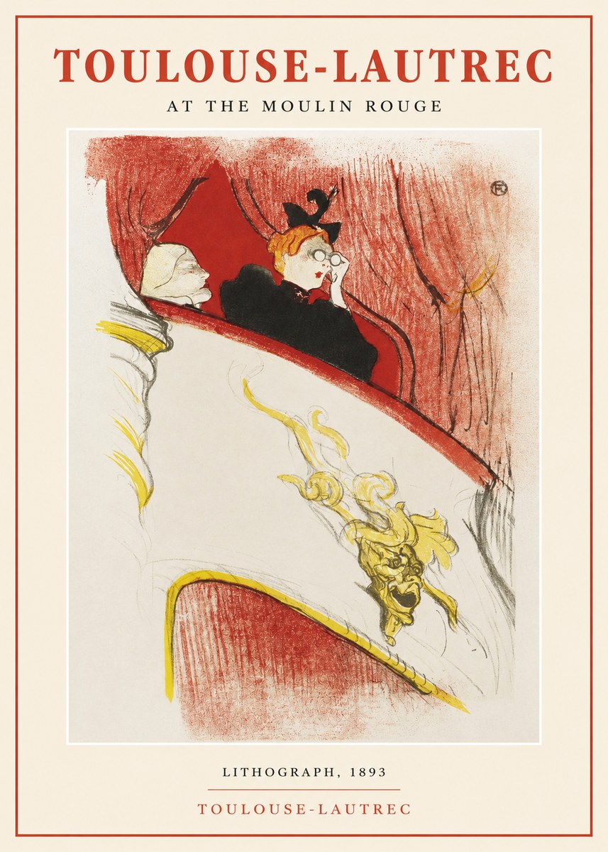 Toulouse-Lautrec At the Moulin Rouge I No1 - Poster