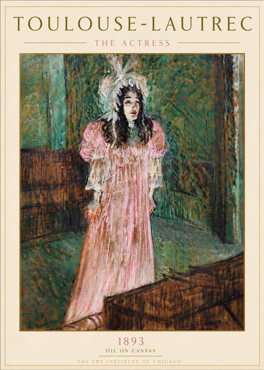 Toulouse-Lautrec The Actress No6 - Poster