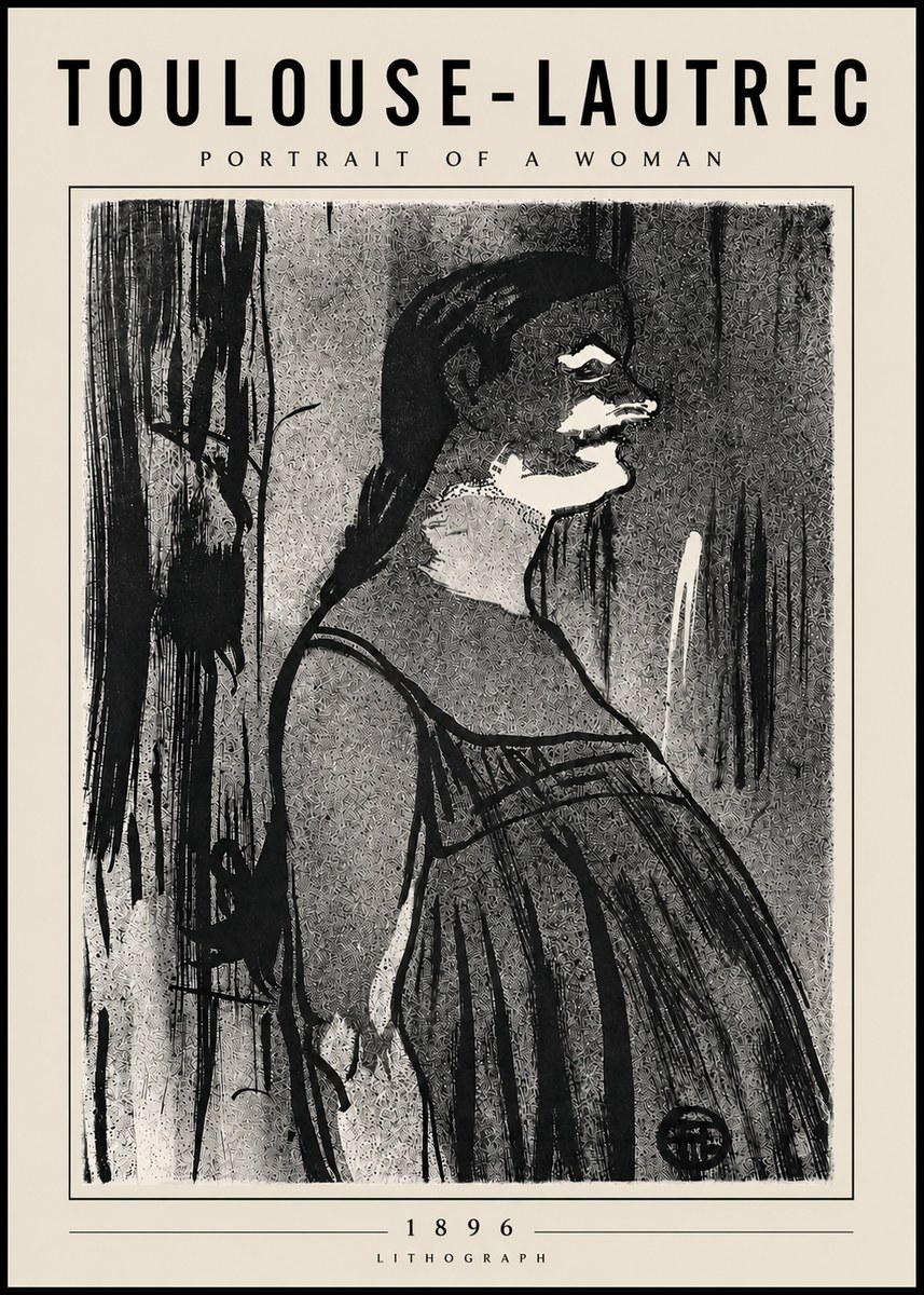 Toulouse-Lautrec Portrait of a Woman III No6 - Poster