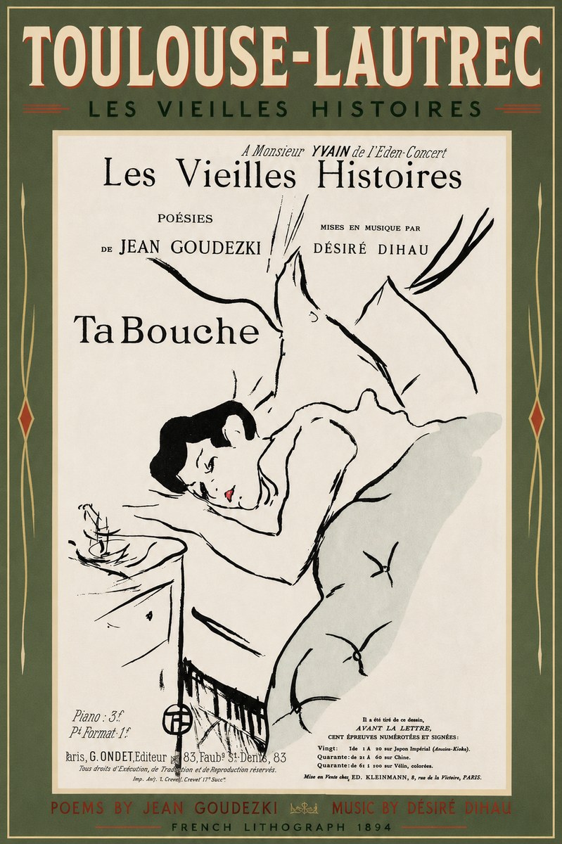 Toulouse-Lautrec Les Vieilles Histoires - Ta Bouche No2 - Poster