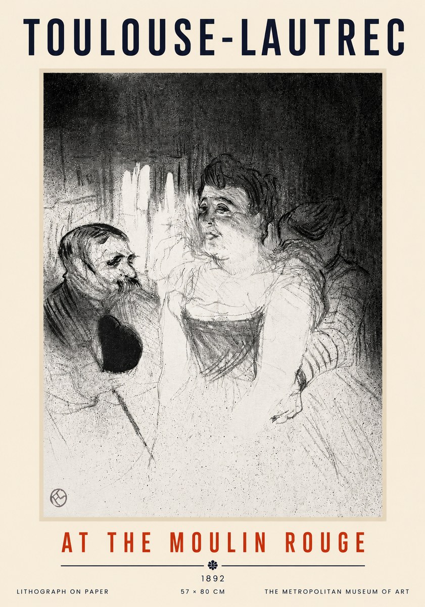 Toulouse-Lautrec At the Moulin Rouge XVII No3 - Poster