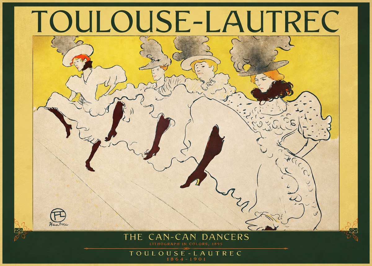 Toulouse-Lautrec The Can-can Dancers No2 - Poster
