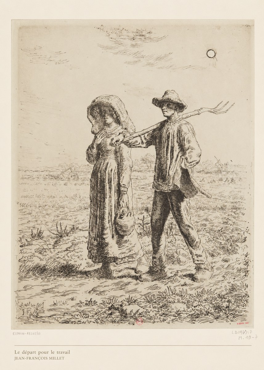 Jean-François Millet Le Départ Pour Le Travail II No6 - Poster