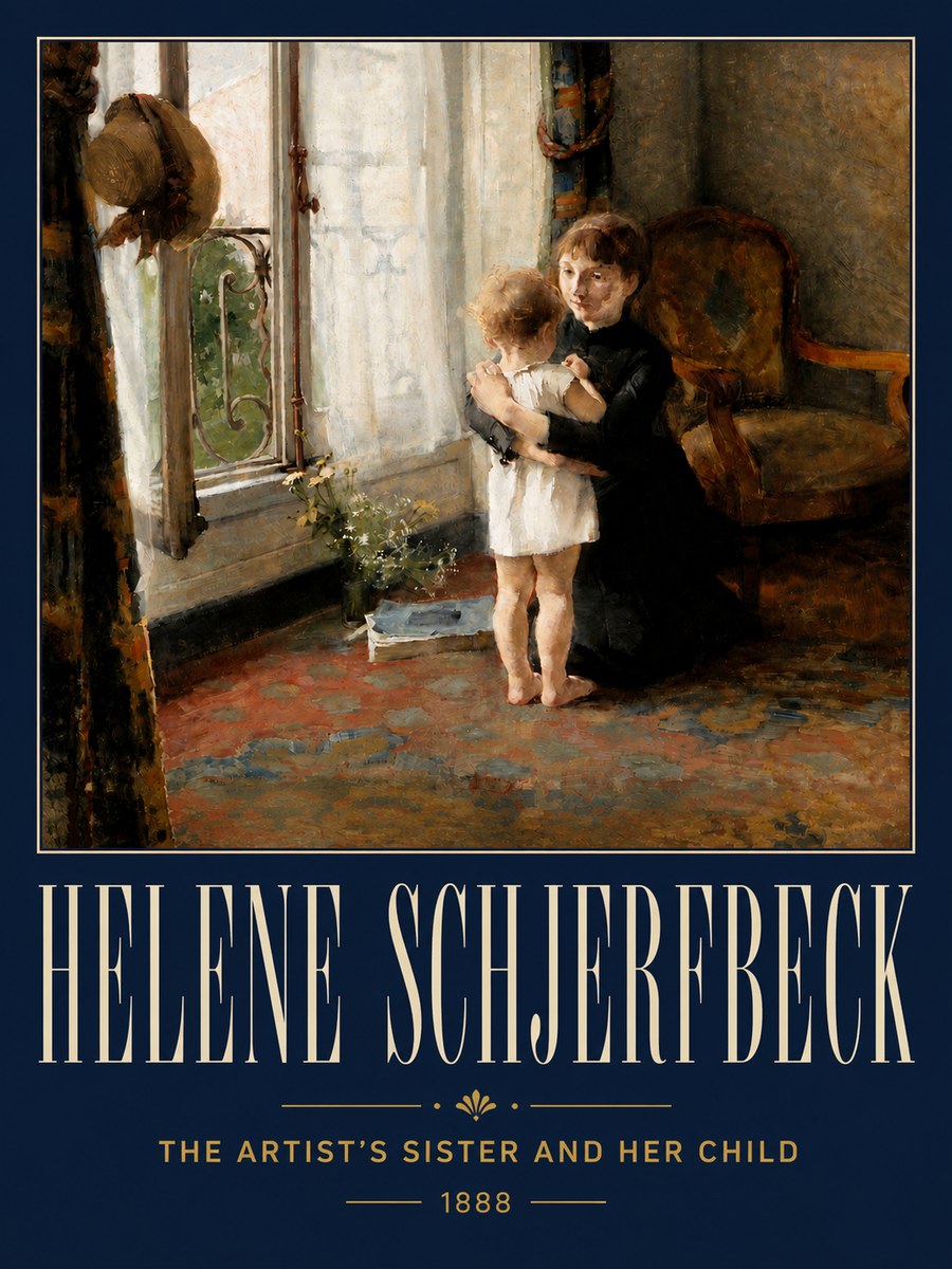 Helene Schjerfbeck The Artist's Sister and Her Child No5 - Poster