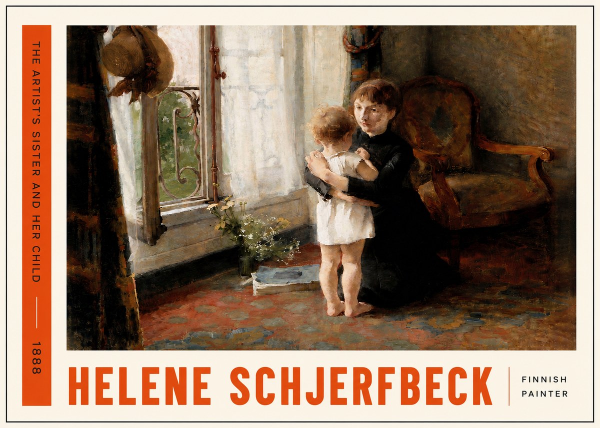 Helene Schjerfbeck The Artist's Sister and Her Child No6 - Poster