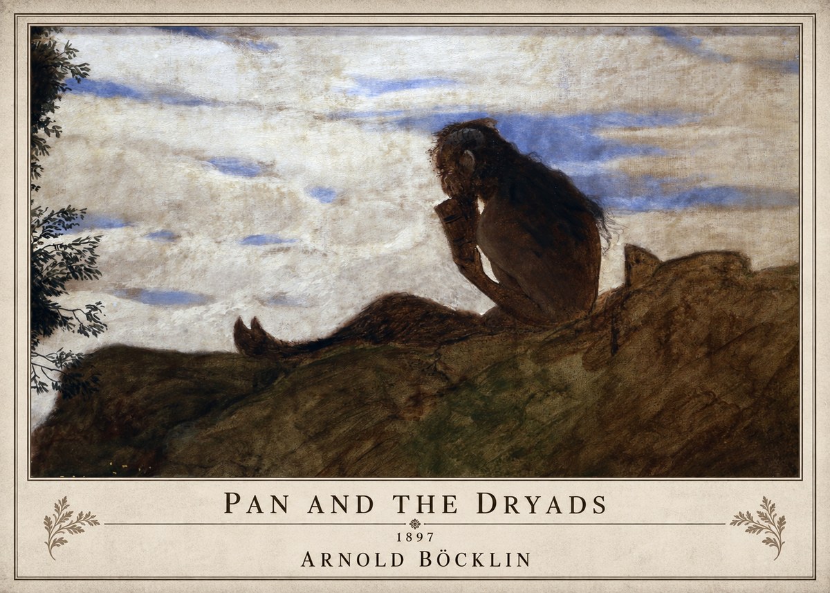 Arnold Böcklin Pan and the Dryads No1 - Poster
