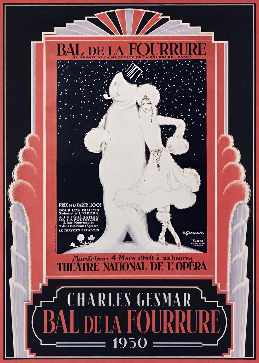 Charles Gesmar Bal De La Fourrure I No3 - Poster