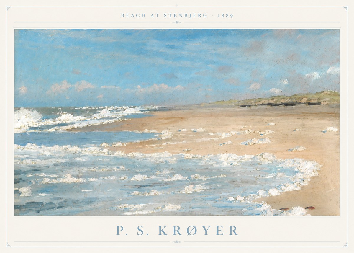 P.S. Krøyer Beach at Stenbjerg · 1889 No6 - Poster