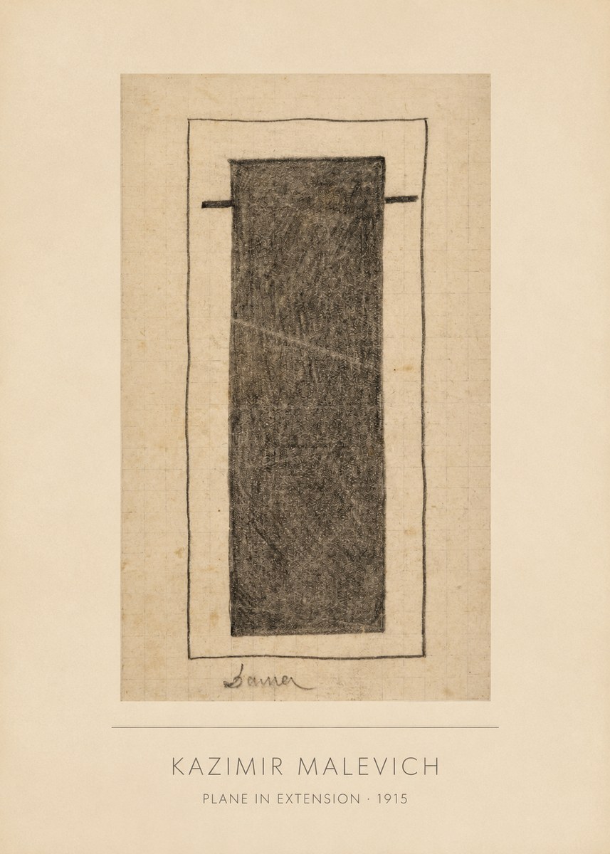 Kazimir Malevich Plane in Extension No4 - Poster