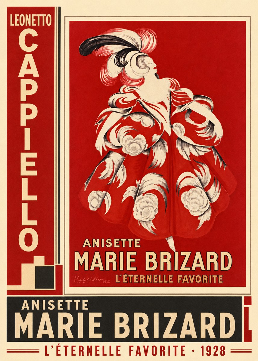 Leonetto Cappiello Anisette Marie Brizard - L'éternelle Favorite No3 - Poster