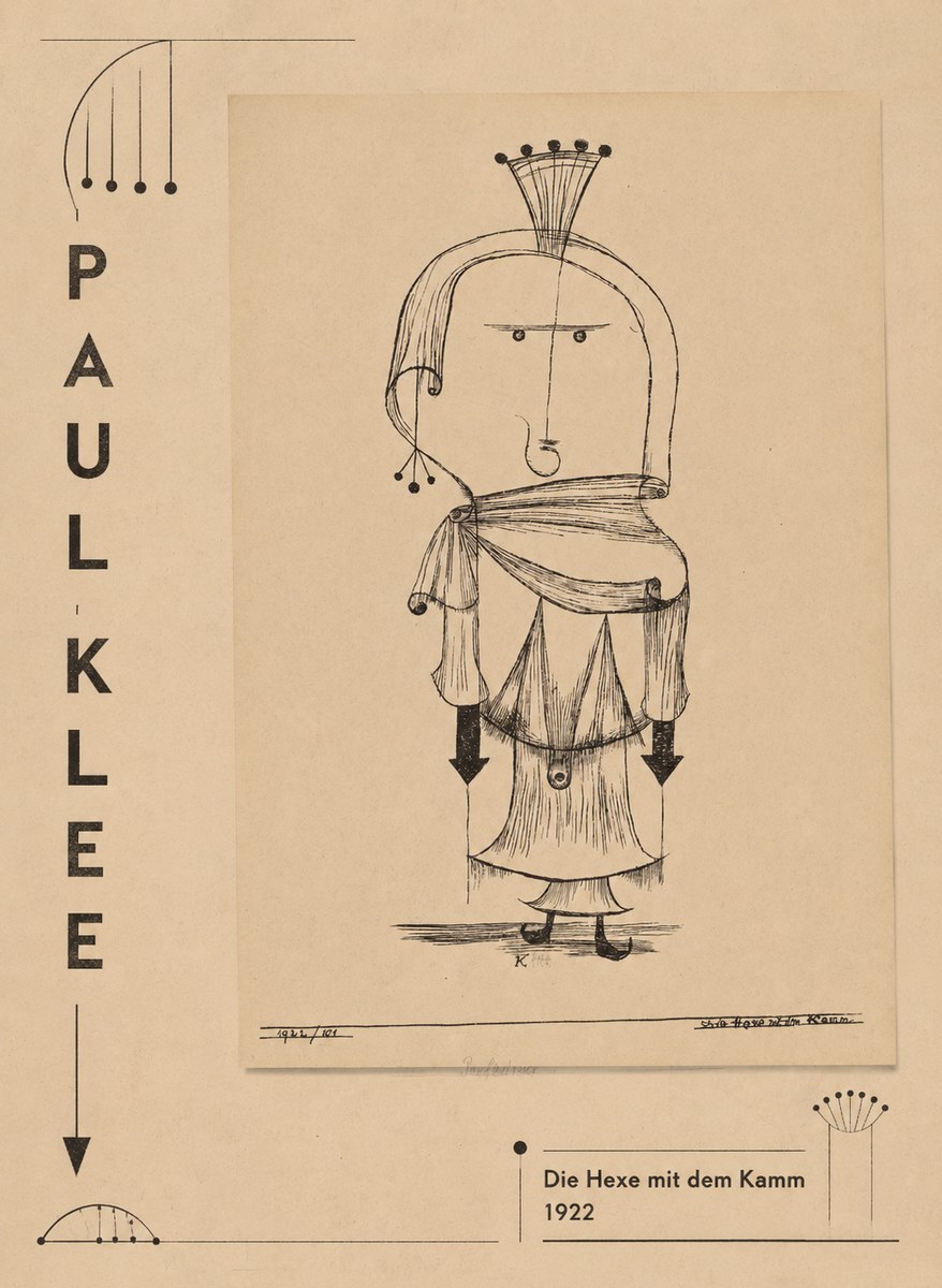 Paul Klee Die Hexe Mit Dem Kamm No2 - Poster