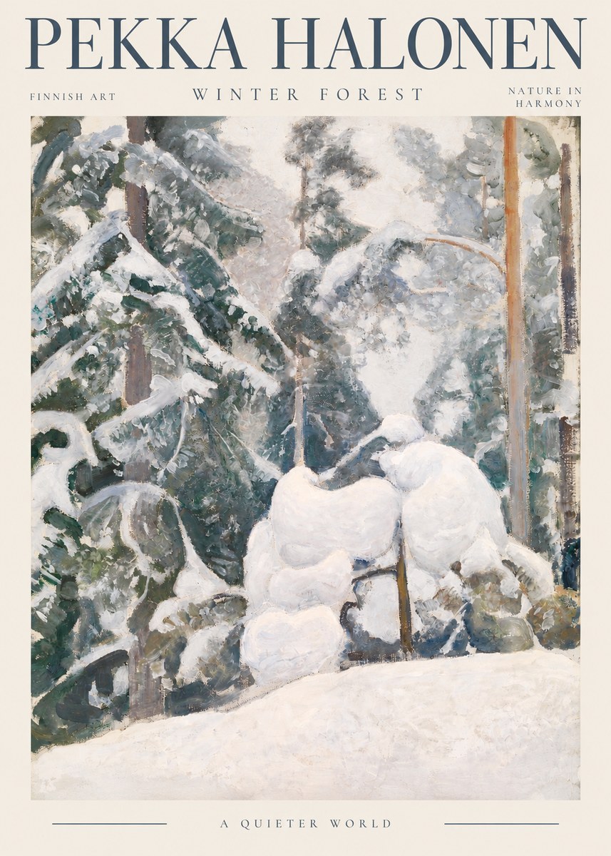 Pekka Halonen Winter Forest II No2 - Poster