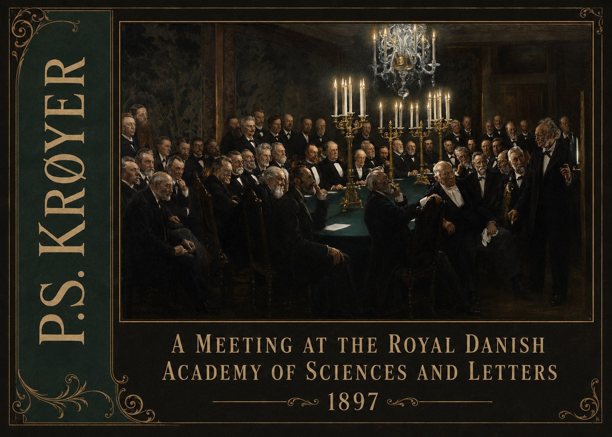 P.S. Krøyer A Meeting at the Royal Danish Academy of Sciences and Letters No2 - Poster