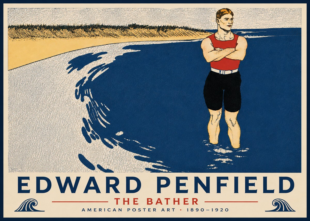 Edward Penfield The Bather No6 - Poster