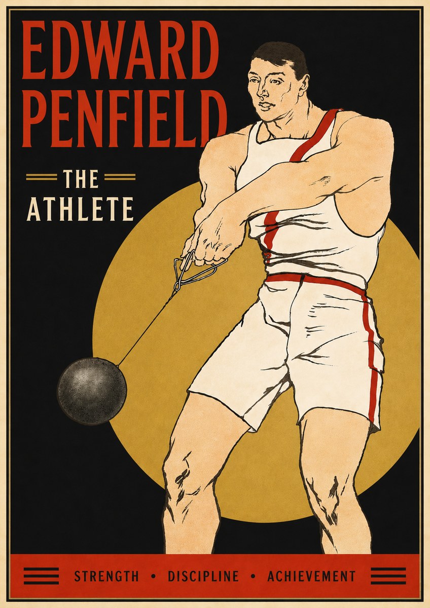 Edward Penfield The Athlete No5 - Poster