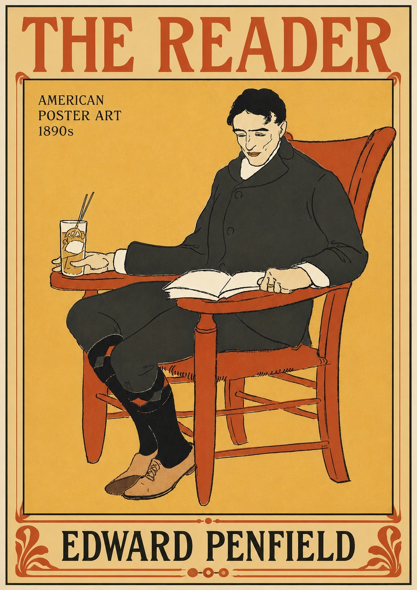 Edward Penfield The Reader II No4 - Poster