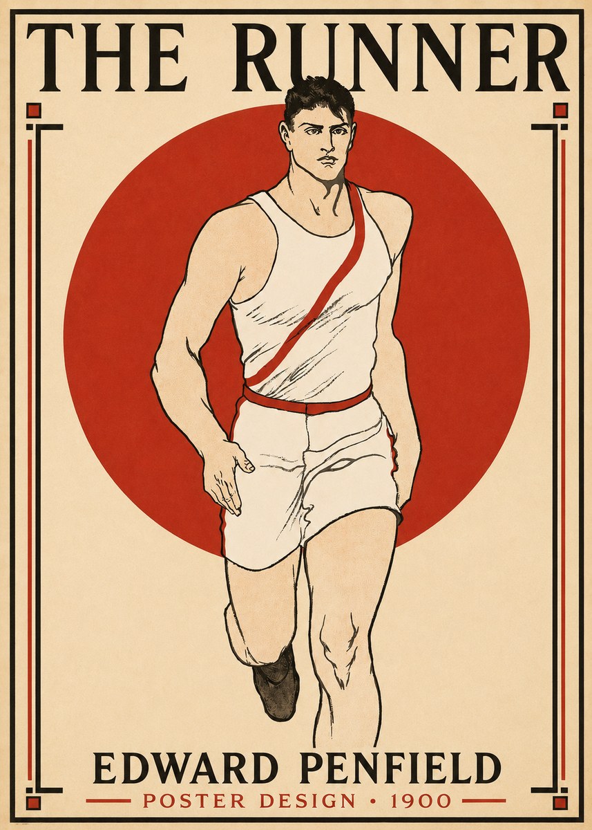Edward Penfield The Runner No3 - Poster