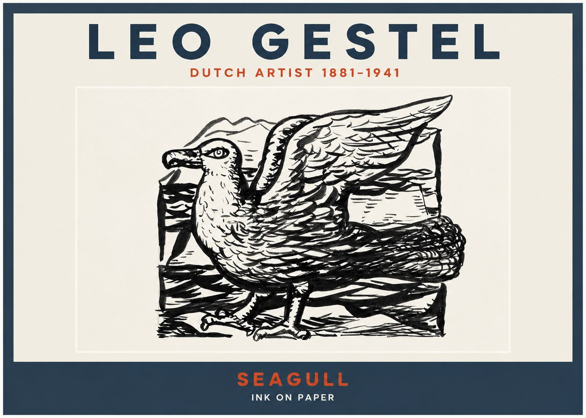 Leo Gestel Seagull No2 - Poster