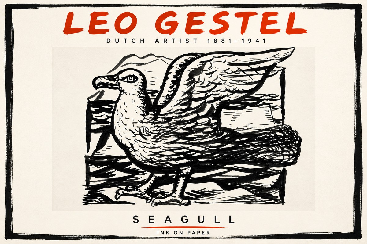 Leo Gestel Seagull No3 - Poster