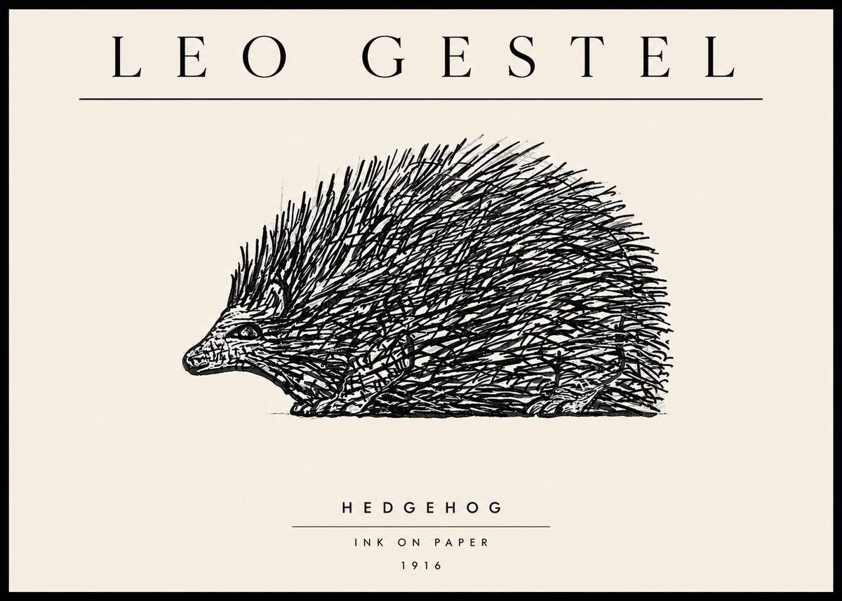 Leo Gestel Hedgehog No3 - Poster