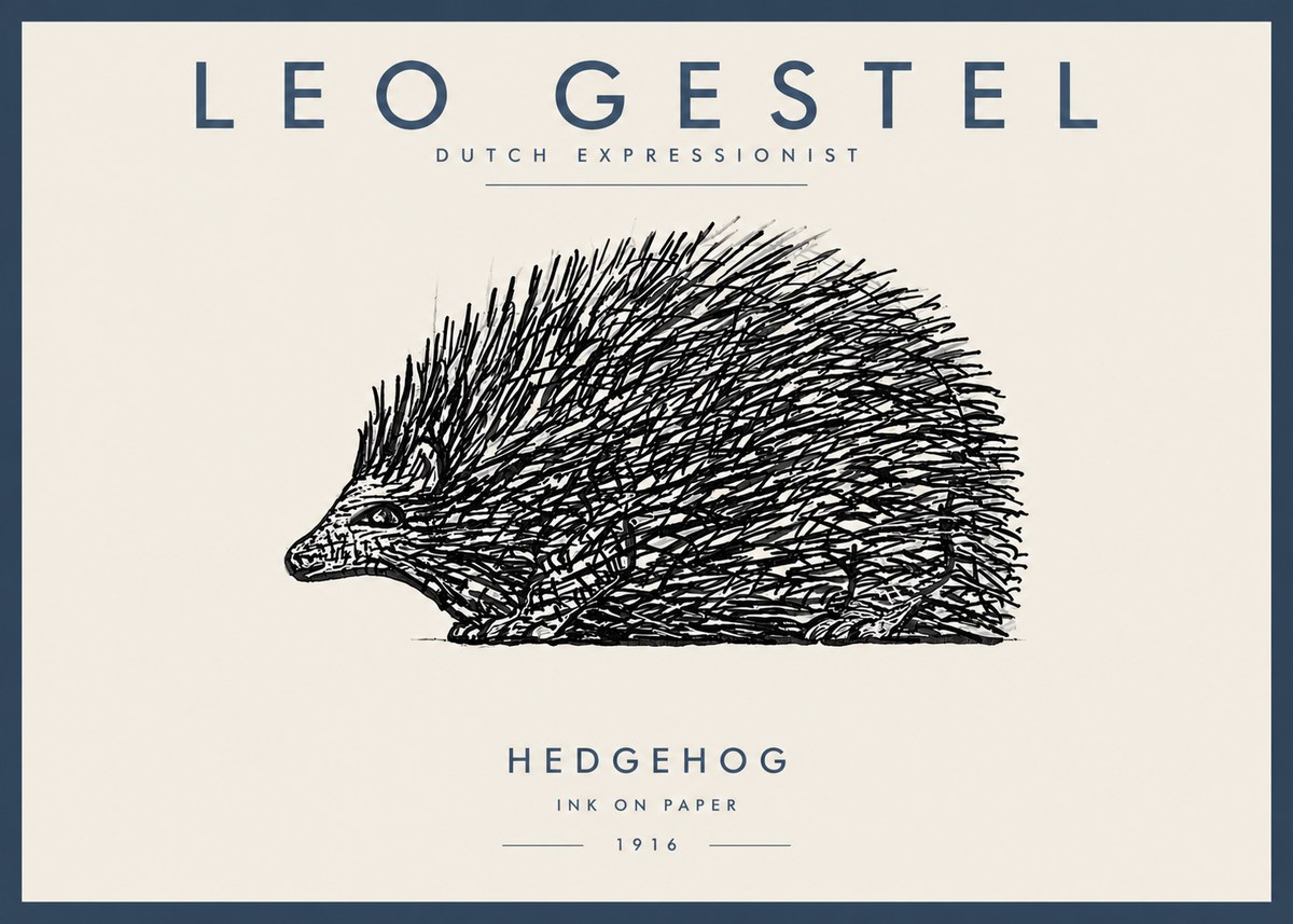 Leo Gestel Hedgehog No4 - Poster