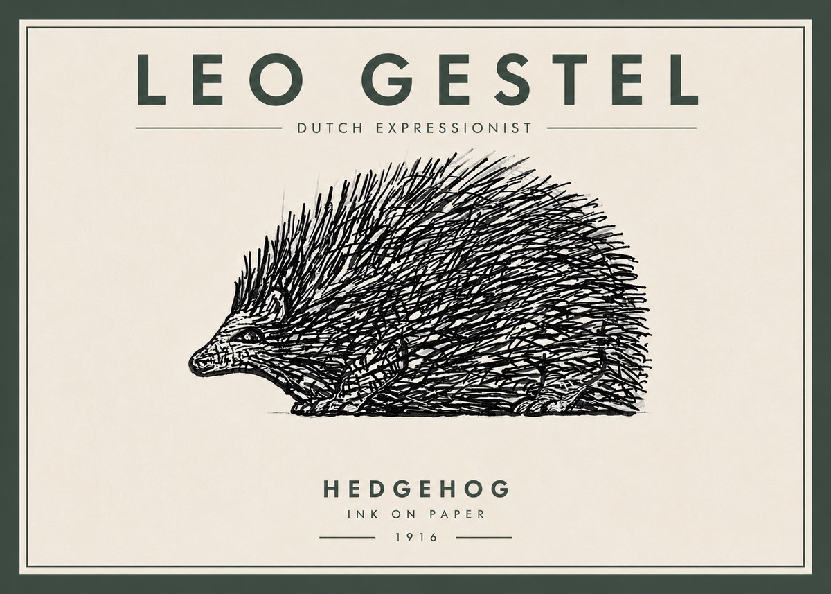 Leo Gestel Hedgehog No6 - Poster
