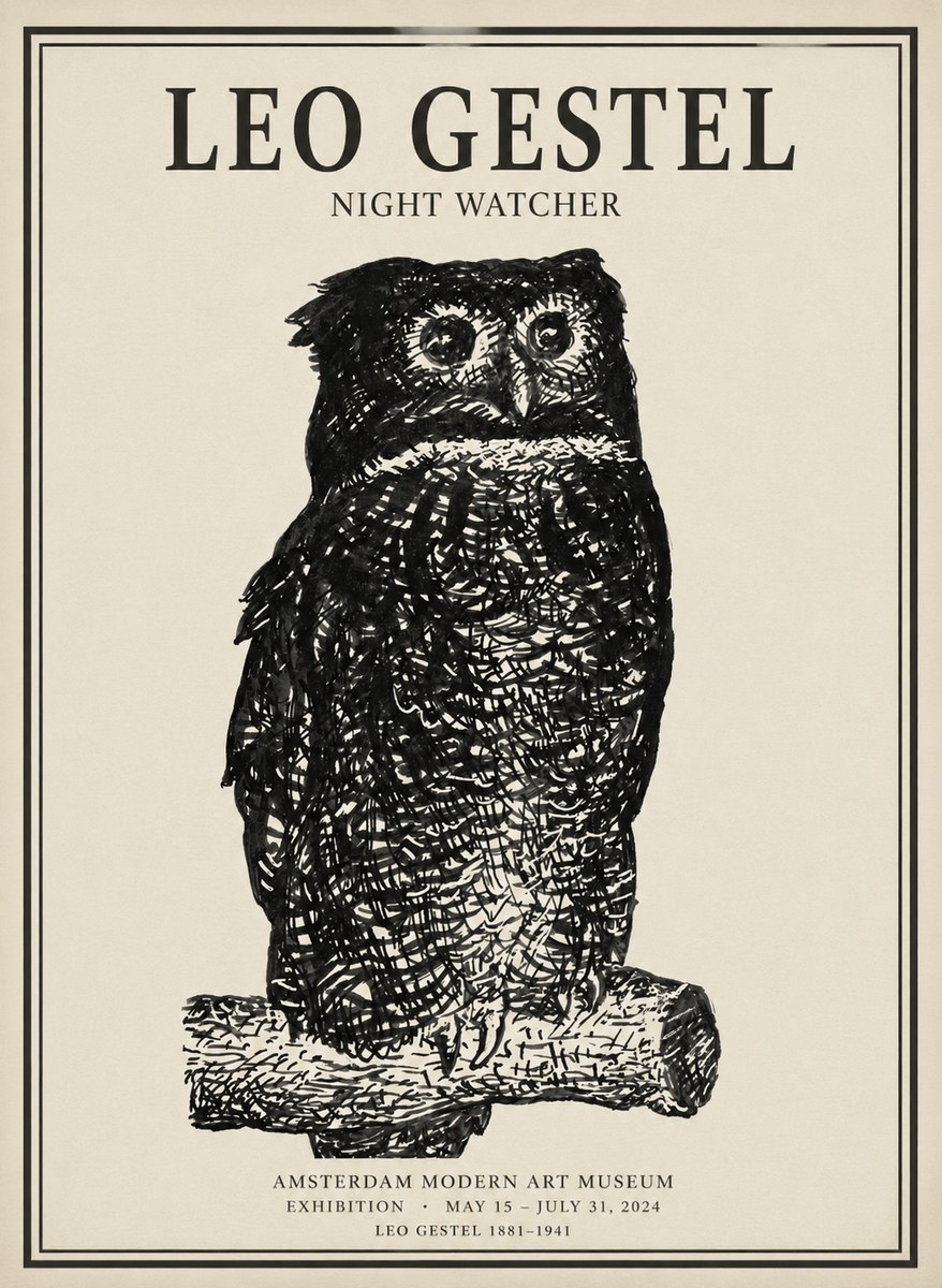 Leo Gestel Night Watcher No1 - Poster