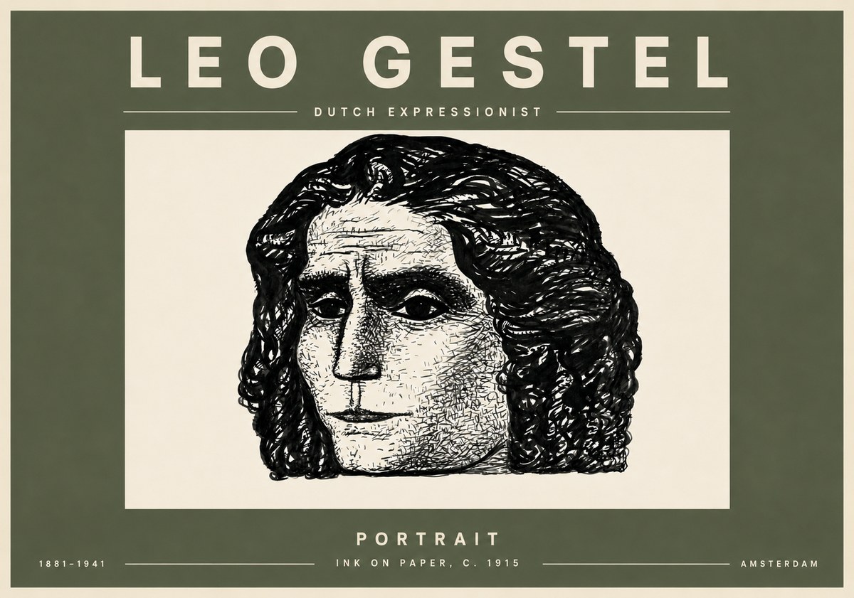 Leo Gestel Portrait No4 - Poster