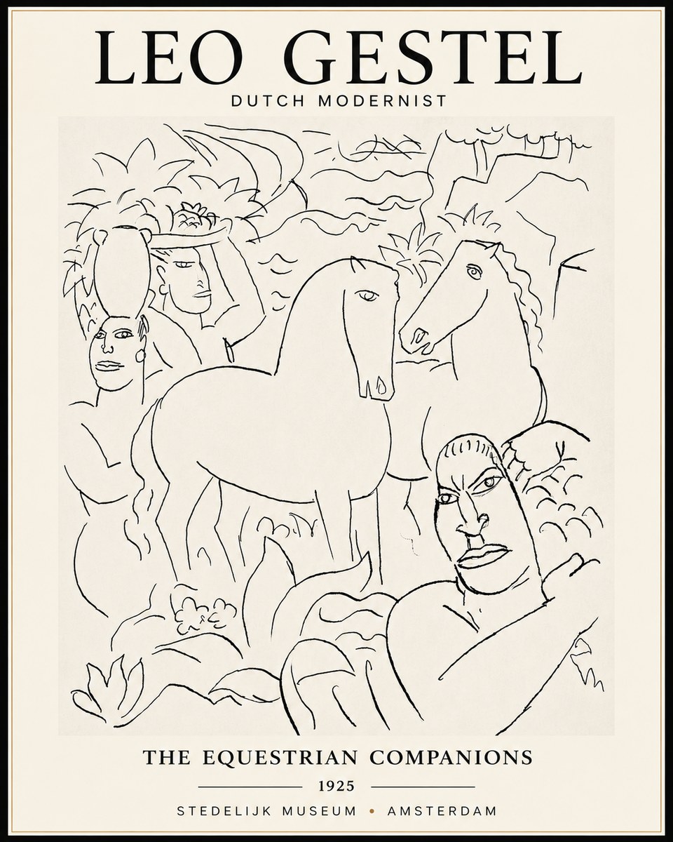 Leo Gestel The Equestrian Companions No6 - Poster
