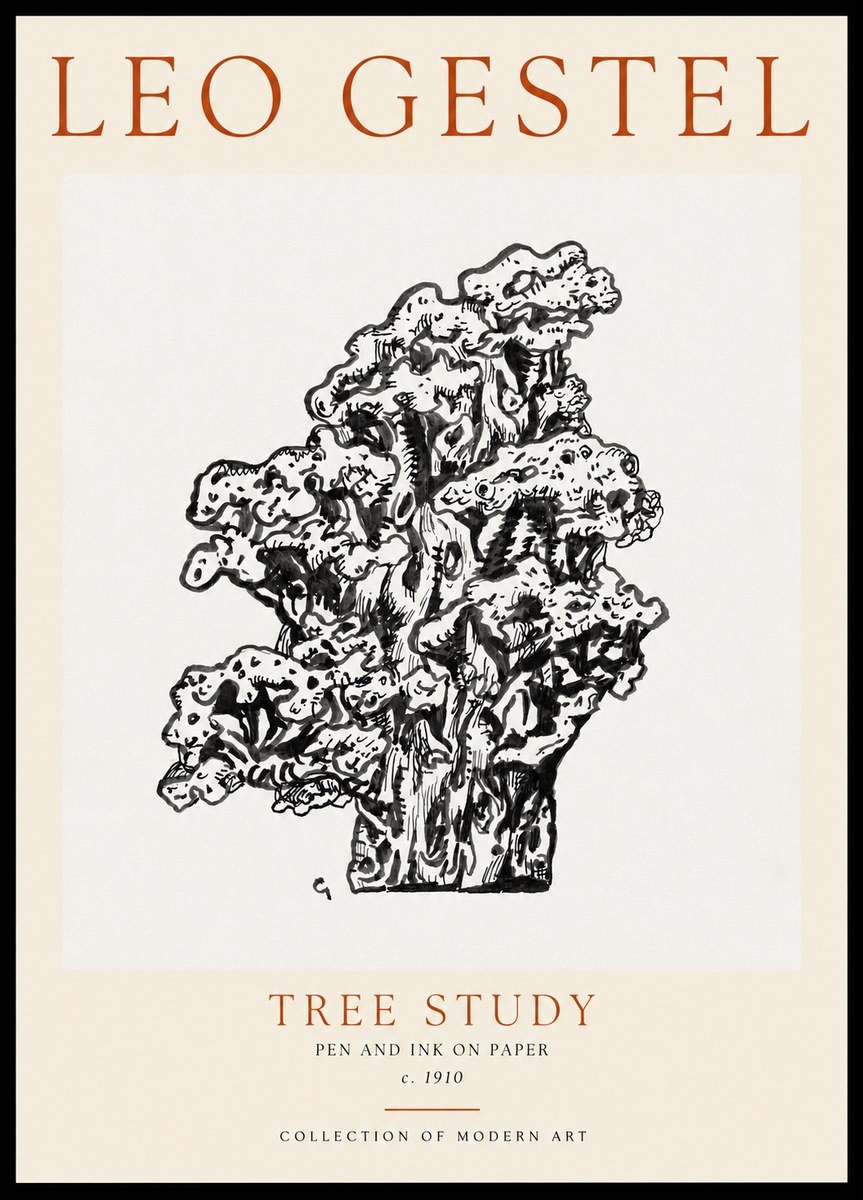 Leo Gestel Tree Study No3 - Poster
