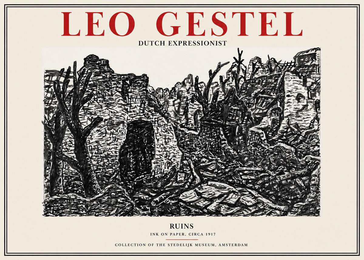 Leo Gestel Ruins No2 - Poster