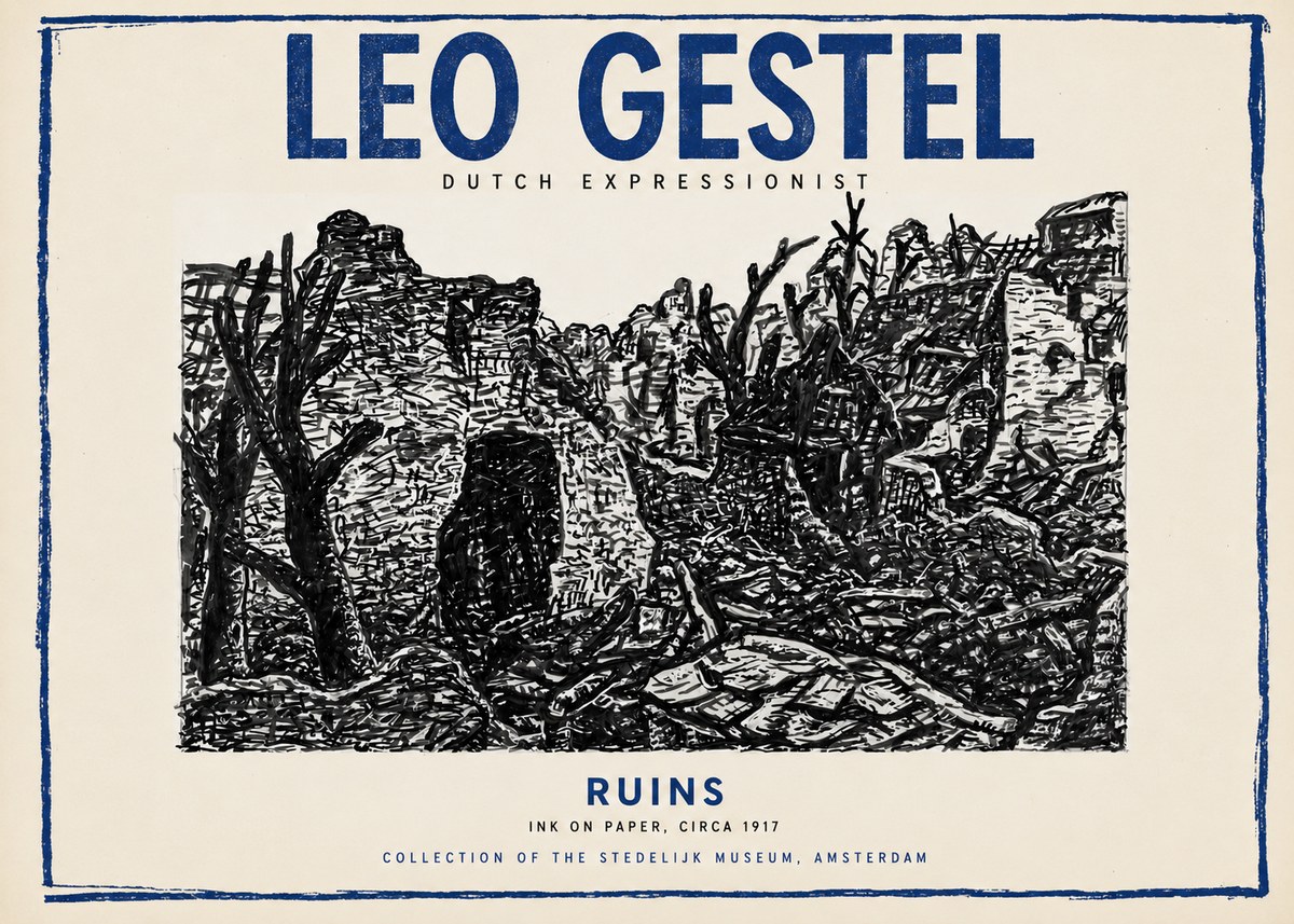 Leo Gestel Ruins No3 - Poster