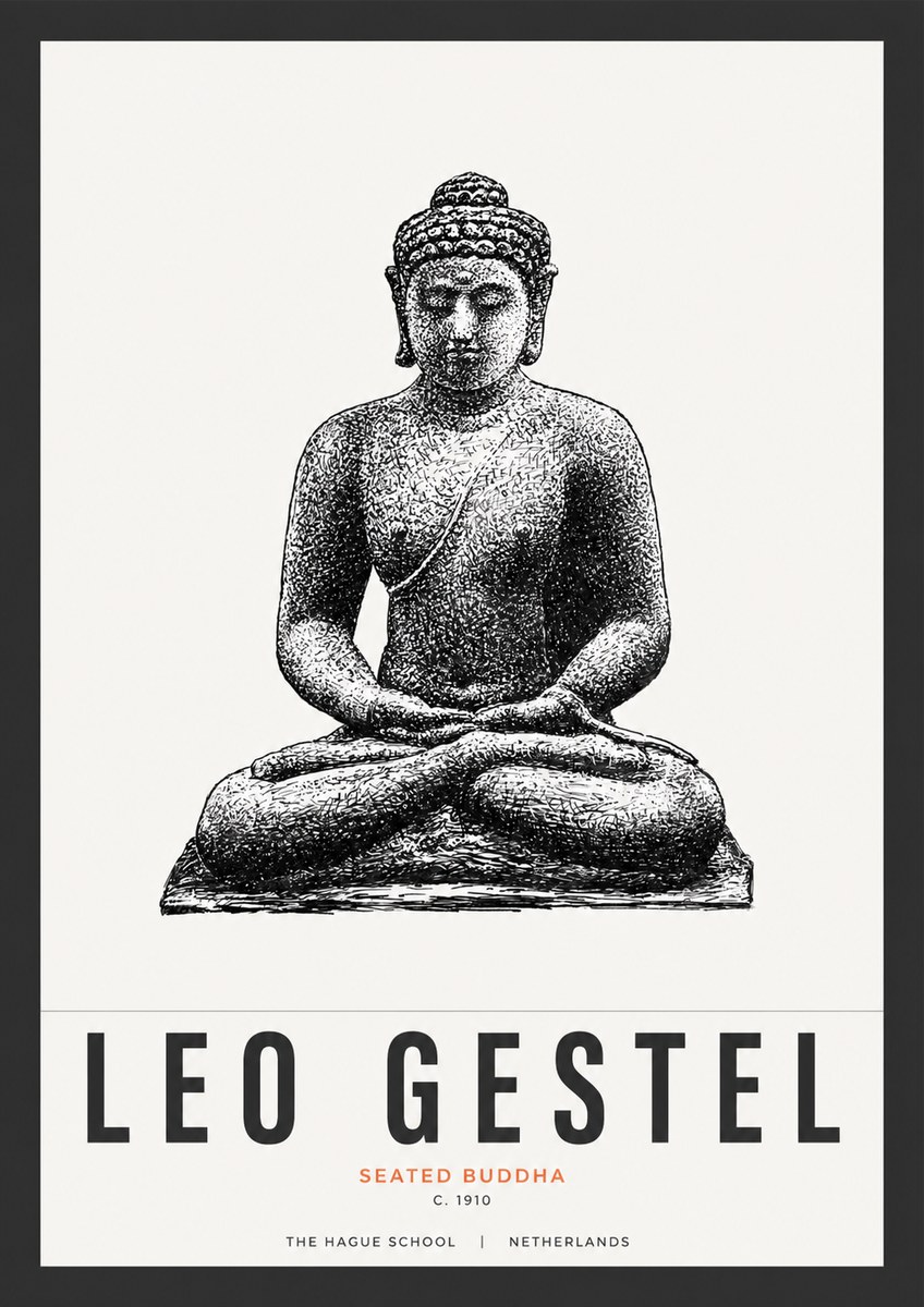 Leo Gestel Seated Buddha No3 - Poster