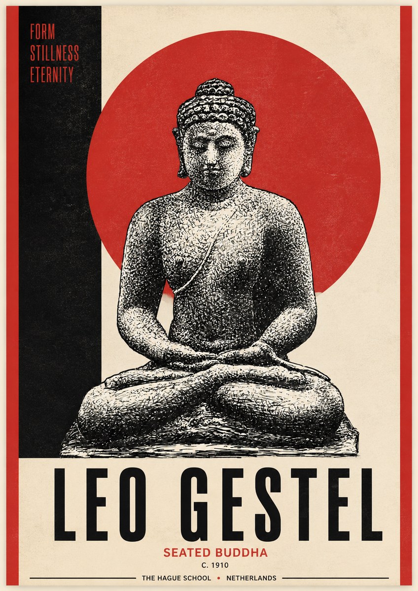 Leo Gestel Seated Buddha No4 - Poster