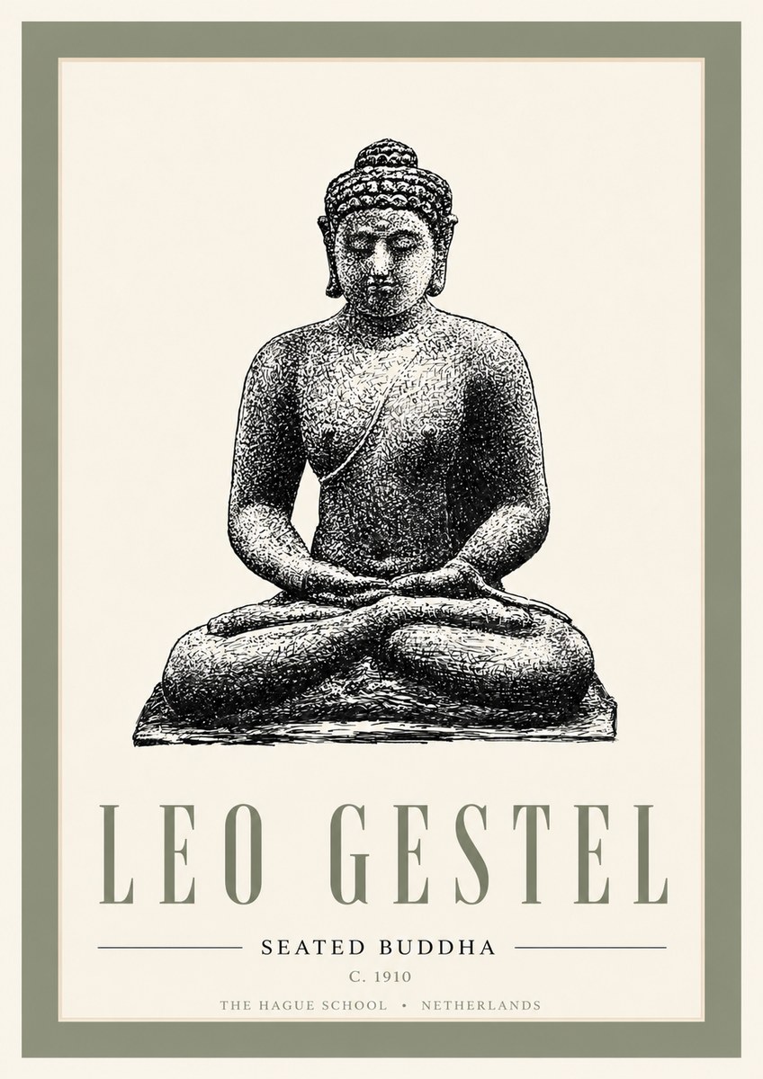 Leo Gestel Seated Buddha No6 - Poster