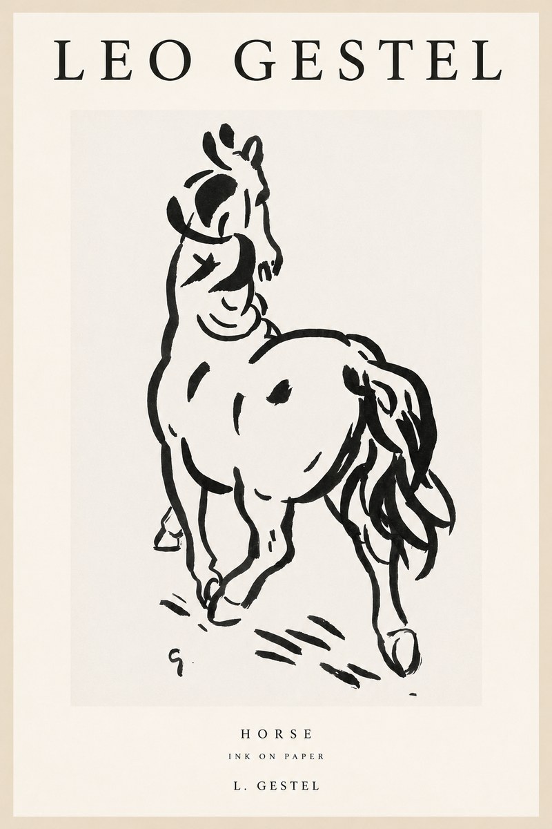 Leo Gestel Horse No1 - Poster