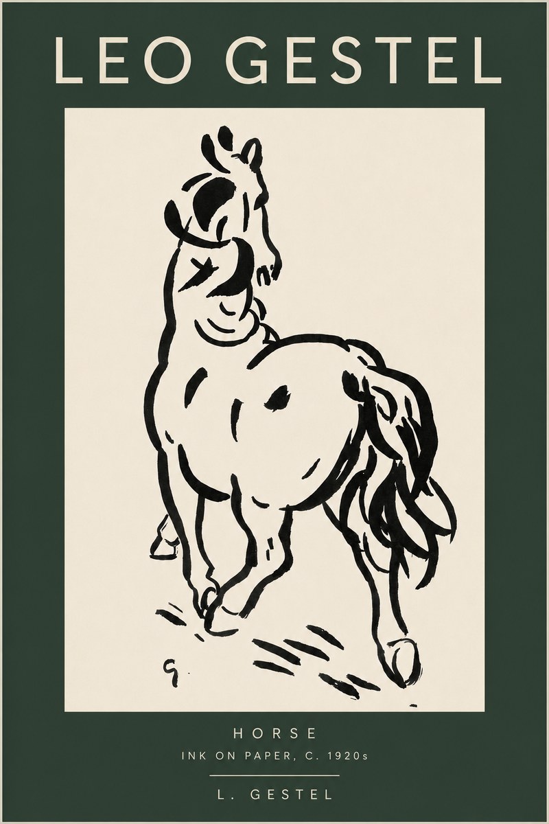 Leo Gestel Horse No2 - Poster