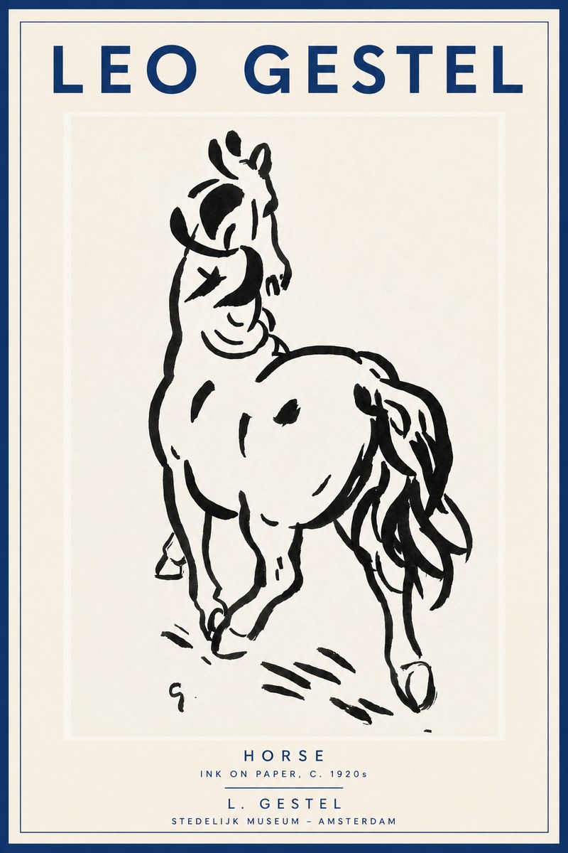 Leo Gestel Horse No3 - Poster