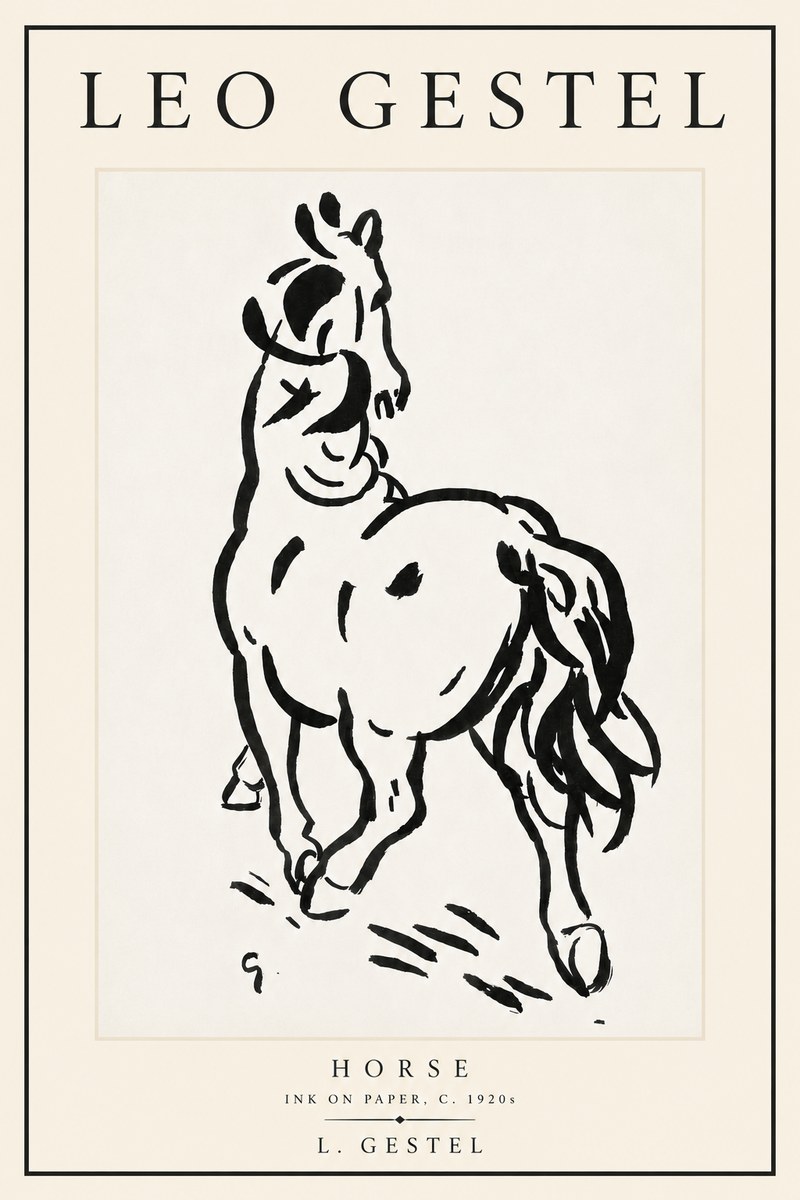 Leo Gestel Horse No5 - Poster